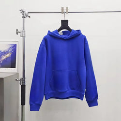 Top Quality 100% Cotton Men's Clothing Tears Hoodies Sweatshirts 430gsm Streetwear Tracksuits Denim Puff Printing Hoodie for Men